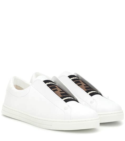 fendi slip on sneakers white